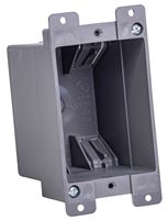 Gardner Bender BOX-RS14 Switch/Outlet Box, Standard Outlet, 1-Gang, 4-Knockout, PVC, Gray, In-Wall Mounting