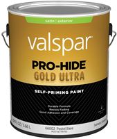 Valspar Pro-Hide Gold Ultra 6600 028.0066002.007 Latex Paint, Acrylic Base, Satin Sheen, Pastel Base, 1 gal, Pack of 4