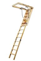 American Stairways Husky 655 Series 6255489 Disappearing Stairway, 8 ft 9 in H Ceiling, 11-Step, 300 lb, 1 ft W Step