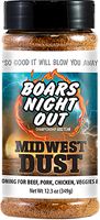 BOARS NIGHT OUT Championship BBQ Series OW86540 BBQ Rub, Midwest Dust Flavor, 12.3 oz