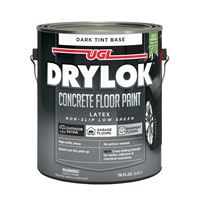DRYLOK 43813 Concrete Floor Paint, Latex Base, Flat Sheen, Dark Tint, 1 gal, 300 to 400 sq-ft/gal Coverage Area  2 Pack