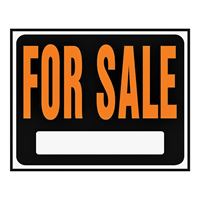 Hy-Ko Hy-Glo Series SP-100 Jumbo Identification Sign, For Sale, Fluorescent Orange Legend, Plastic, Pack of 5 