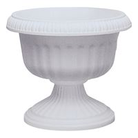 Southern Patio UR1810ST Urn Planter, 15-1/2 in H, 17.63 in W, 17.63 in D, Plastic, Stone 
