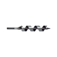 Irwin 49916 Power Drill Auger Bit, 1 in Dia, 7-1/2 in OAL, Solid Center Flute, 1-Flute, 5/16 in Dia Shank, Hex Shank 