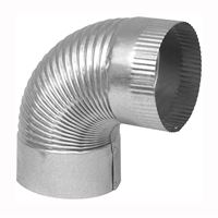 Imperial GV0324 Corrugated Elbow, 5 in Connection, 28 Gauge, Galvanized 