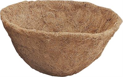 Landscapers Select T51483-3L Planter Liner, 14 in Dia, 7.5 H, Round, Natural Coconut, Brown, Pack of 10 