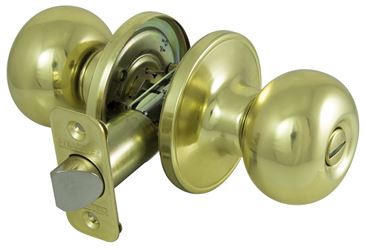 ProSource Privacy Lockset, Ball Design, Brass 