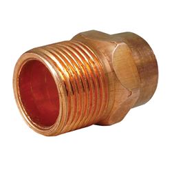 Elkhart Products 104 Series 30342 Pipe Adapter, 1 in, Sweat x MNPT, Copper 