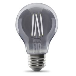 Feit Electric AT19/SMK/VG/LED LED Bulb, Decorative, A19 Lamp, 25 W Equivalent, E26 Lamp Base, Dimmable, Smoke, Pack of 4 