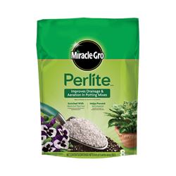 Miracle-Gro 74278430 Perlite, Granular, Off-White/White, Mild, 8 qt Bag, Pack of 6 