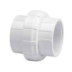 IPEX 435908 Pipe Union with Buna O-Ring Seal, 1 in, FPT, PVC, White, SCH 40 Schedule, 150 psi Pressure 