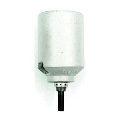 Jandorf 60578 Bottom Turn Knob Lamp Socket, 250 V, 250 W, Porcelain Housing Material, White 