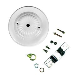 Jandorf 60217 Canopy Kit, Ceiling, Traditional, White, For: Outlet Box and Hang Ceiling Fixture 