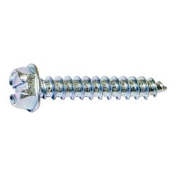 Midwest Fastener 02947 Screw, #12 Thread, 1 in L, Coarse Thread, Hex, Slotted Drive, Self-Tapping, Sharp Point, Steel 