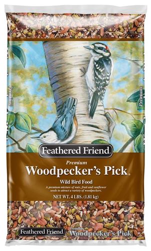 Feathered Friend WOODPECKER's Pick Series 14178 Wild Bird Food, Premium, 4 lb Bag