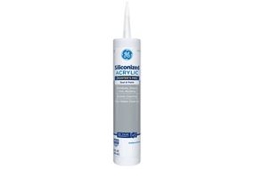 GE Painter's Pro Siliconized Acrylic 2874546 Caulk, Clear, 2 to 7 days Curing, 10 fl-oz Cartridge, Pack of 12