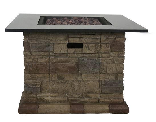 Seasonal Trends 52075 Morgan Hill Fire Table, 34-1/2 in W, Square Table - VORG9133323