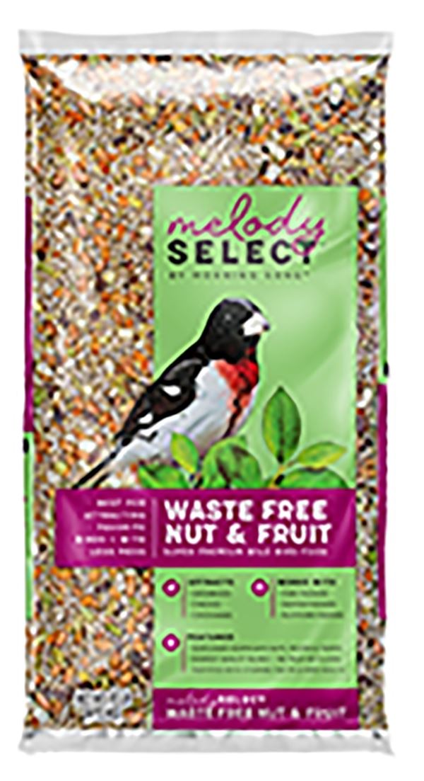Morning Song Melody Select Series 14056 Wild Bird Food, Premium, Waste-Free, Fruit, Nut Flavor, 10 lb Bag