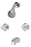 Boston Harbor Tub and Shower Faucet, 2-Handle, Fixed Mount Showerhead, 1.75 GPM Showerhead, 1 Spray Settings