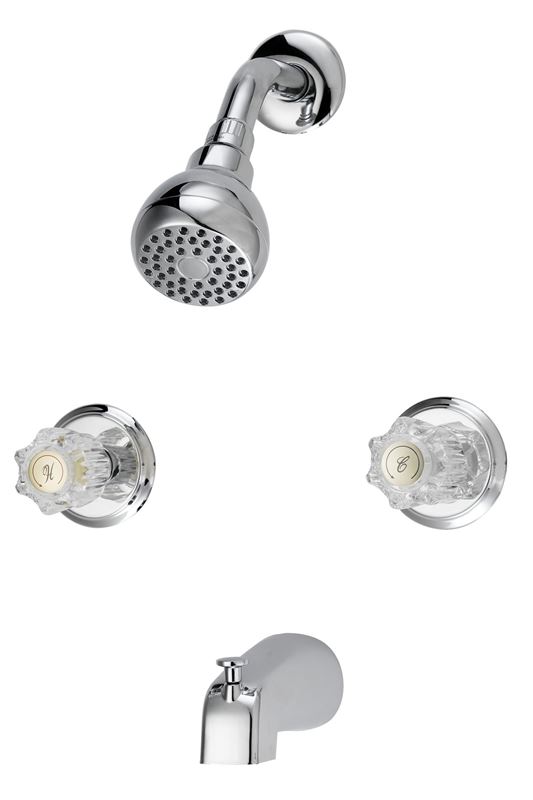 Boston Harbor Tub and Shower Faucet, 2-Handle, Fixed Mount Showerhead, 1.75 GPM Showerhead, 1 Spray Settings - VORG1648088