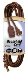 CCI 09405 Extension Cord, 16 AWG, Brown Jacket, 20 ft L 