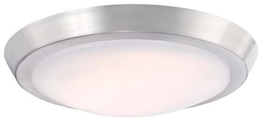 Westinghouse 61073 Flush Mount Ceiling Fixture, LED Lamp, 1100 Lumens Lumens, 3000 K Color Temp, Brushed Nickel Fixture 