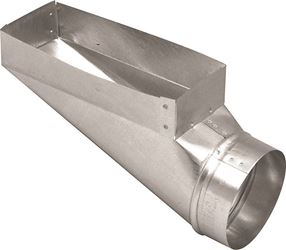 Imperial GV0656 End Boot, 3 in L, 10 in W, 5 in H, 90 deg Angle, Steel, Galvanized 