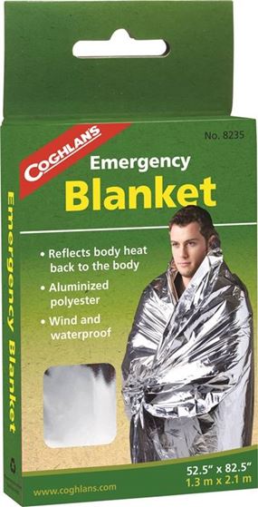 COGHLAN'S 8235 Emergency Blanket, Aluminized Polyester