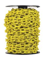 Campbell PD0725027 Proof Coil Chain, 3/16 in, 100 ft L, 30 Grade, Steel, Poly-Coated