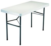 Lifetime Products 2940 Folding Table, Steel Frame, Polyethylene Tabletop, Gray/White 