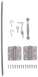 ProSource LR-115-PS Hinge Set, Galvanized Steel, Sliver, Galvanizes, 22-Piece, For: Wood Screen Doors 