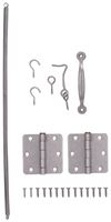 ProSource LR-115-PS Hinge Set, Galvanized Steel, Sliver, Galvanizes, 22-Piece, For: Wood Screen Doors