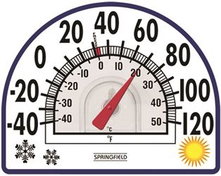 Taylor 5323 Window Cling Thermometer, 7 in Display,-40 to 120 deg F 