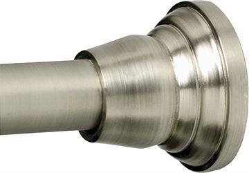 Zenith 661ALBN Shower Curtain Rod, 46 to 72 in L Adjustable, Steel, Satin Nickel 