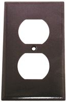 Eaton Wiring Devices 2132B-BOX Receptacle Wallplate, 4-1/2 in L, 2-3/4 in W, 1 -Gang, Thermoset, Brown, High-Gloss 25 Pack 