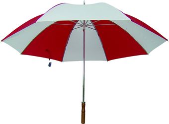 Diamondback Golf Umbrella, Nylon Fabric, Red/White Fabric, 29 in 
