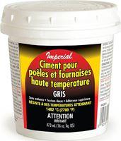 Imperial KK0283-A Stove and Furnace Cement, 16 oz Tub 