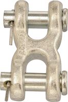 Campbell T5423301 Clevis Link, 3/8 in Trade, 5400 lb Working Load, Steel, Zinc 