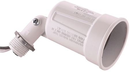Hubbell 5606-1 Lamp Holder, 120 V, 75 to 150 W, White 