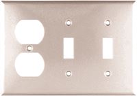 Eaton Wiring Devices 2158W-BOX Combination Wallplate, 4-1/2 in L, 6-3/8 in W, 3 -Gang, Thermoset, White 