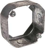RACO 130 Extension Ring, 9/16 in W, 2 -Gang, 4 -Knockout, Steel, Silver, Galvanized 