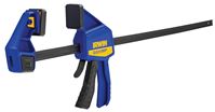 IRWIN QUICK-GRIP 1964720 Bar Clamp/Spreader, 300 lb, 24 in Max Opening Size, 3-3/16 in D Throat, Steel Body 