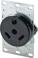 Eaton Cooper Wiring 1263-BOX Power Receptacle, 2 -Pole, 125 V, 30 A, NEMA: NEMA TT-30R, Brown 