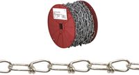 Campbell 0723227 Loop Chain, #3, 200 ft L, 90 lb Working Load, Low Carbon Steel, Zinc