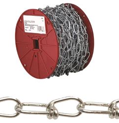 Campbell 0722087 Loop Chain, #2/0, 60 ft L, 255 lb Working Load, Low Carbon Steel, Zinc 