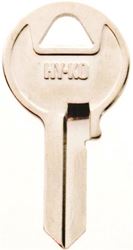 Hy-Ko 11010M1 Key Blank, Brass, Nickel, For: Master Cabinet, House Locks and Padlocks, Pack of 10 