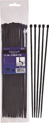 ProSource CV200SW-253L Cable Tie, 50 mm Max Bundle Dia, Self-Lock Locking, Nylon, Black 