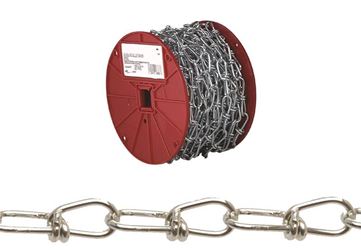 Campbell PD0722087 Loop Chain, #2/0, 50 ft L, 255 lb Working Load, Low Carbon Steel, Yellow Poly-Coated 