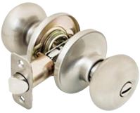 Dexter J40V-STR-619 Privacy Door Lock, Stratus Design, Knob Handle, Satin Nickel, Zinc, Left, Right Hand  