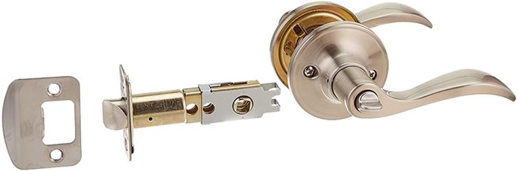 Schlage J Series J40VSEV619 Privacy Door Lever, Mechanical Lock, Satin Nickel, Lever Handle, Metal, Residential 